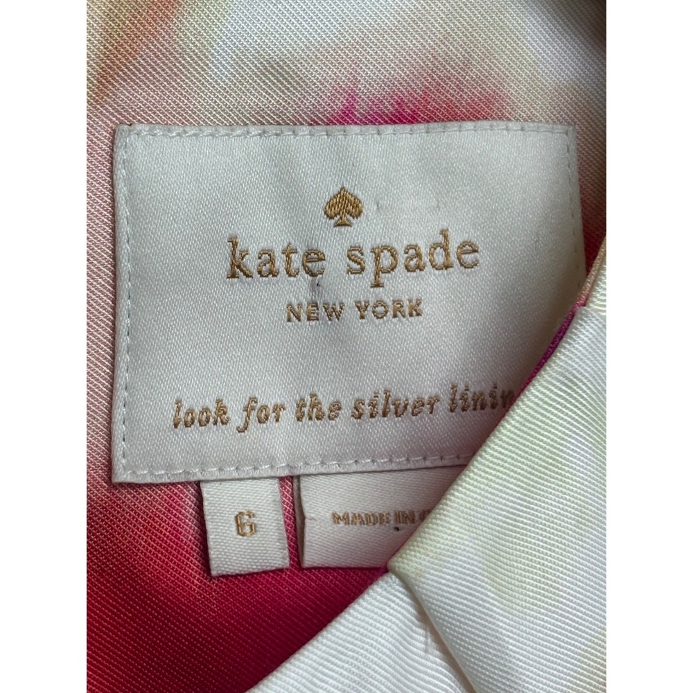 Kate Spade New York Watercolor Floral Sheath Dress Pink Red Green Size 6 - Picture 4 of 8